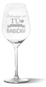 Sablio Pohár na víno Ďakujem za tú najlepšiu babičku 49 cl