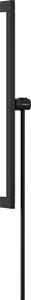 Hansgrohe Unica, sprchová tyč E Puro 650 mm s ľahko posuvným držiakom a sprchovou hadicou, čierna matná, HAN-24404670