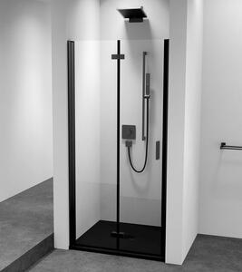 Polysan, ZOOM BLACK sprchové dvere do niky 700 mm, lavé, číre sklo, ZL4715BL-01