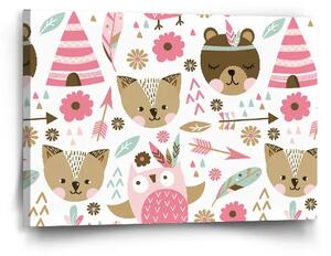 Sablio Obraz Lesné zvieratká - 60x40 cm