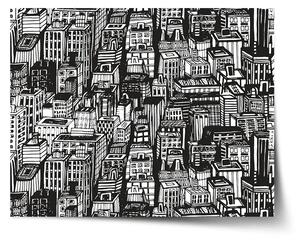 Sablio Plagát Kreslené mrakodrapy - 60x40 cm