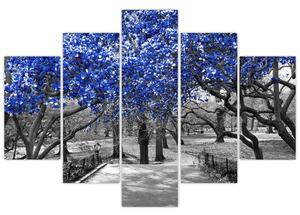 Obrázok - Modré stromy, Central Park, New York (150x105 cm)
