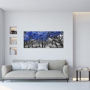 Obrázok - Modré stromy, Central Park, New York (120x50 cm)