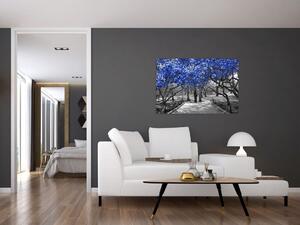 Obrázok - Modré stromy, Central Park, New York (90x60 cm)