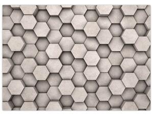Obraz - Hexagóny v betónovom dizajne (70x50 cm)