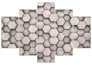 Obraz - Hexagóny v betónovom dizajne (150x105 cm)
