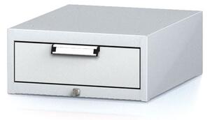 Závesný dielenský box na náradie k pracovným stolom MECHANIC, 1 zásuvka, 480 x 600 x 218 mm, antracitové dvere