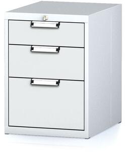 Dielenský zásuvkový box na náradie MECHANIC, 3 zásuvky, 480 x 600 x 662 mm, antracitové dvere