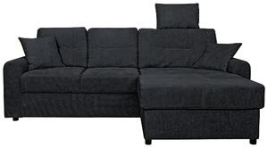 ROHOVÁ SEDACIA SÚPRAVA, textil, čierna Carryhome - Online Only obývacie izby, Online Only