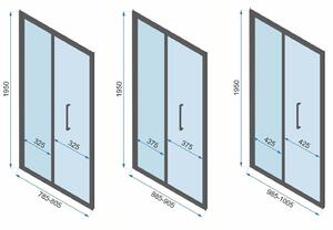 Rea Rapid Swing, 3-stenový sprchovací kút 100 (dvere) x 100 (stena) x 100 (stena) x 195 cm, 6mm číre sklo, zlatý lesklý profil, KPL-09400