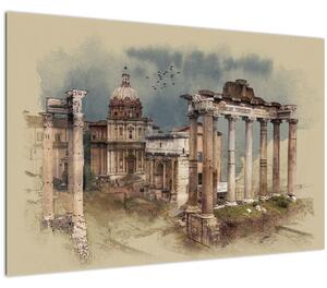 Obraz - Forum Romanum, Rím, Taliansko (90x60 cm)