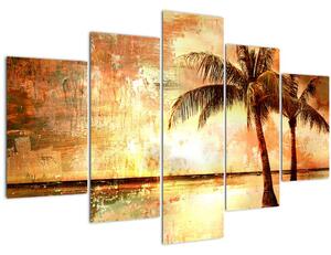 Obraz - Palmy na pláži (150x105 cm)