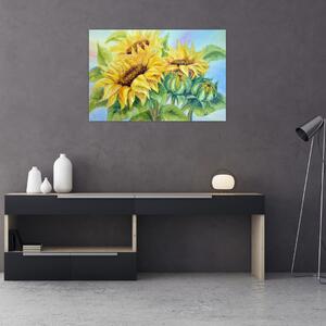 Obraz rozkvitnutých slnečníc (90x60 cm)