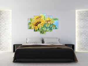 Obraz rozkvitnutých slnečníc (150x105 cm)