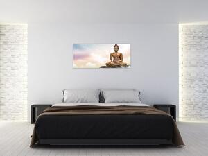 Obraz - Budha dozerajúci na zemi (120x50 cm)