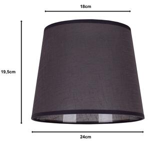 Duolla - Tienidlo k stolný lampě CLASSIC M E27 pr. 24 cm antracit