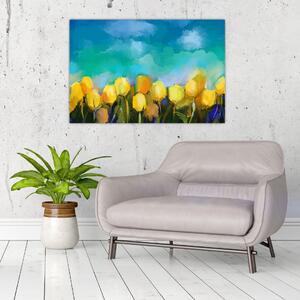 Obraz žltých tulipánov (90x60 cm)