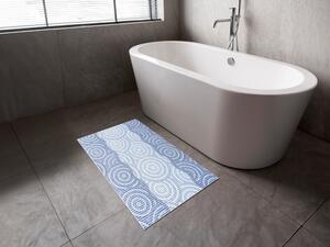 Kúpeľňová penová rohož / predložka PRO-022 Modré kruhy v mori - metráž šírka 65 cm