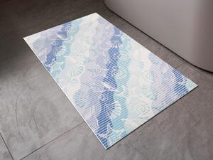 Kúpeľňová penová rohož / predložka PRO-004 Morský svet - modrá - metráž šírka 65 cm