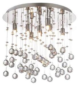 Ideal Lux-LED Krištáľové stropné svietidlo MOONLIGHT 8xG9/3W/230V pr. 40 cm chróm
