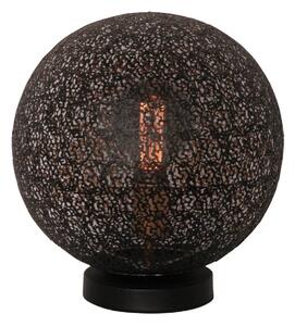Stolná lampa Oronero, Ø 30 cm, čierna/zlatá farba, kov