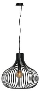 Závesná lampa Aglio, Ø 48 cm, čierna, kov