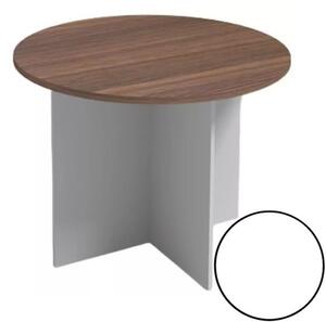 Rokovací stôl s guľatou doskou PRIMO FLEXI, priemer 1000 mm, biela
