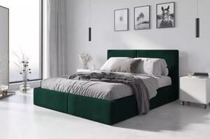BMS GROUP Čalúnená posteľ HILTON 120x200cm výklopná zelená