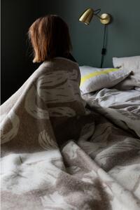 Vlnená deka Kissanpäivät 130x180, béžovo-biela
