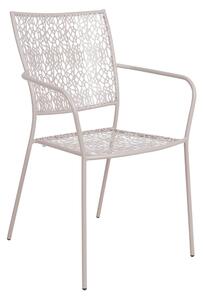 NANCY Záhradná stolička s opierkami - sivohnedá