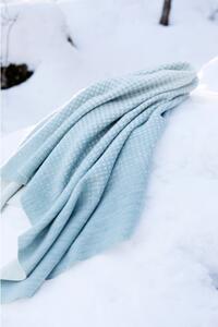 Vlnená deka Juhannus 100x150, prírodne farbená modrá / Finnsheep