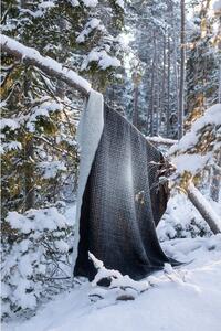 Vlnená deka Juhannus 150x200, čierna / Finnsheep