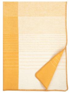 Vlnená deka Kaamos 150x200, prírodne farbená oranžová / Finnsheep