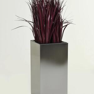 Samozavlažovací kvetináč BLOCK 60, nerez, výška 60 cm, leštený