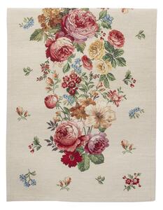 Obrus - behúň Floral v krémovom farebnom prevedení a dekorom kvietkov 37 x 100cm 27069