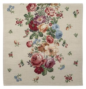 Obrus Floral v krémovom farebnom prevedení a dekorom kvietkov 100 x 100cm 27064