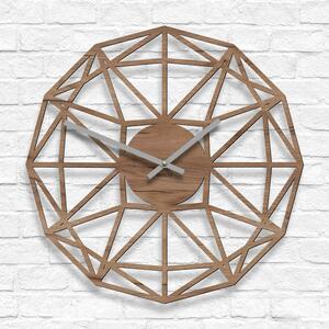 DUBLEZ | Polygonálne drevené hodiny na stenu