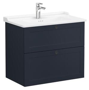 Kúpeľňová skrinka s umývadlom VitrA Root 80x67x46 cm modrá mat ROOTC80BINTC