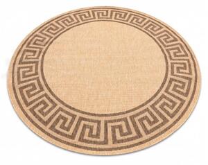 Kusový koberec Floor hnedobéžový kruh 200cm