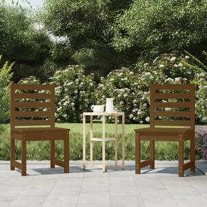 Záhradné stoličky 2 ks medové 40,5x48x91,5 cm borovicový masív