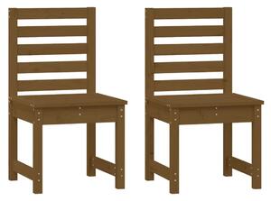 Záhradné stoličky 2ks medovohnedý 50x48x91,5cm borovicový masív