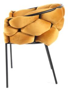 Jedálenská stolička NURTI žltá/čierna