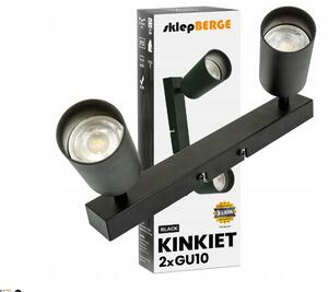 BERGE Stropné bodové svietidlo LED VIKI-X 2x GU10 - čierne