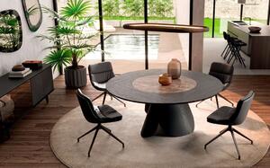 VELIERO dizajnový jedálenský stôl s otočným stredom