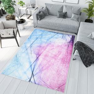 Modro-ružový abstraktný trendový koberec Šírka: 80 cm | Dĺžka: 150 cm