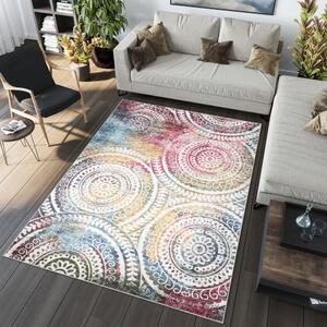 Trendový farebný koberec so vzorom mandál Šírka: 80 cm | Dĺžka: 150 cm