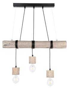 Spot-Light Závesné svietidlo TRABO PINO, 3xMax.60W, drevené telo svietidla, sivá morená borovica, B