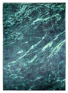 Moderný zelený koberec s mramorovým vzorom Zelená Šírka: 80 cm | Dĺžka: 200 cm