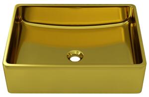 Umývadlo 41x30x12 cm keramické zlaté