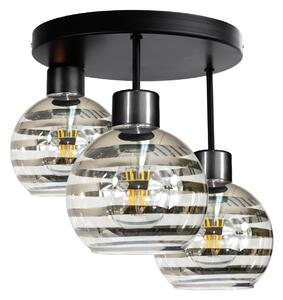 BERGE LED okrúhle stropné svietidlo 3xE27 GLASS BALL
